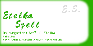 etelka szell business card